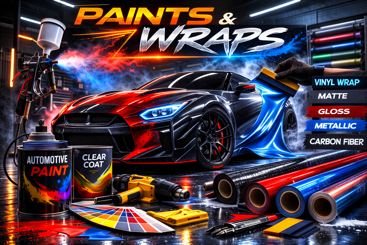 Vehicle paints wraps and finish customization